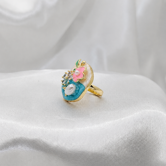 Ocean Floral Ring
