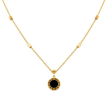 Midnight Roman Charm Necklace