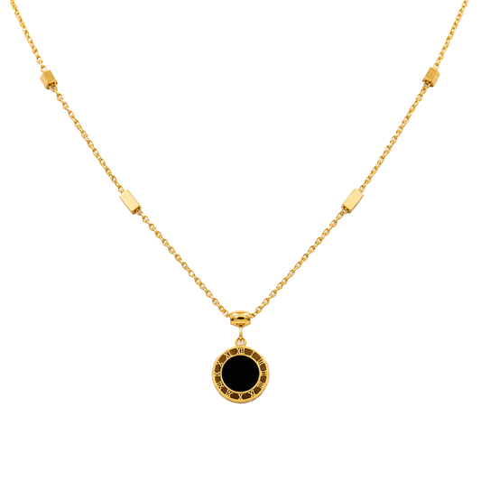 Midnight Roman Charm Necklace