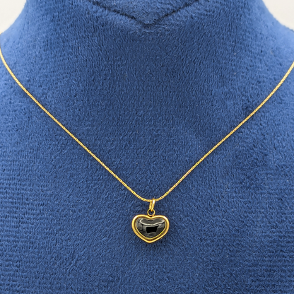 Amora Heart Black Necklace