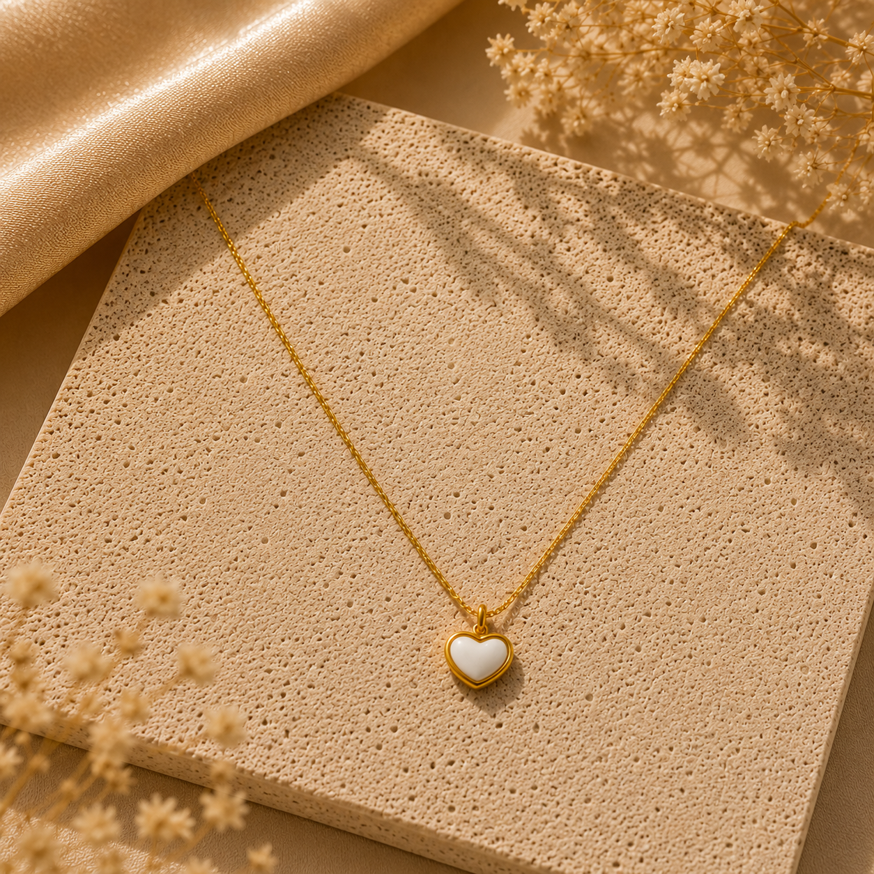 Amora Heart White Necklace