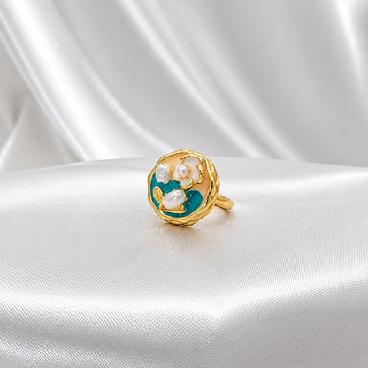 Cloudy Pearl Ring