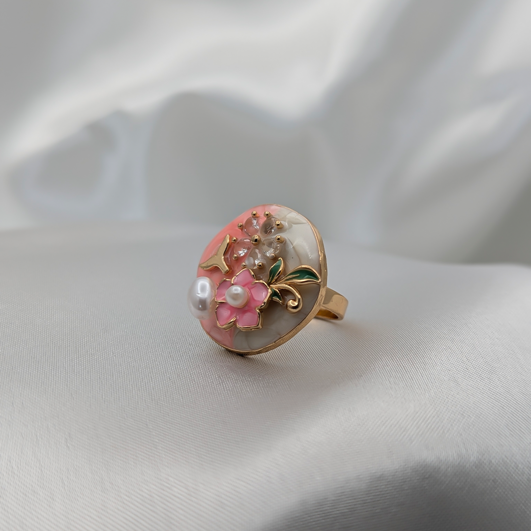 Floral Pearl Ring