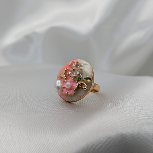 Floral Pearl Ring
