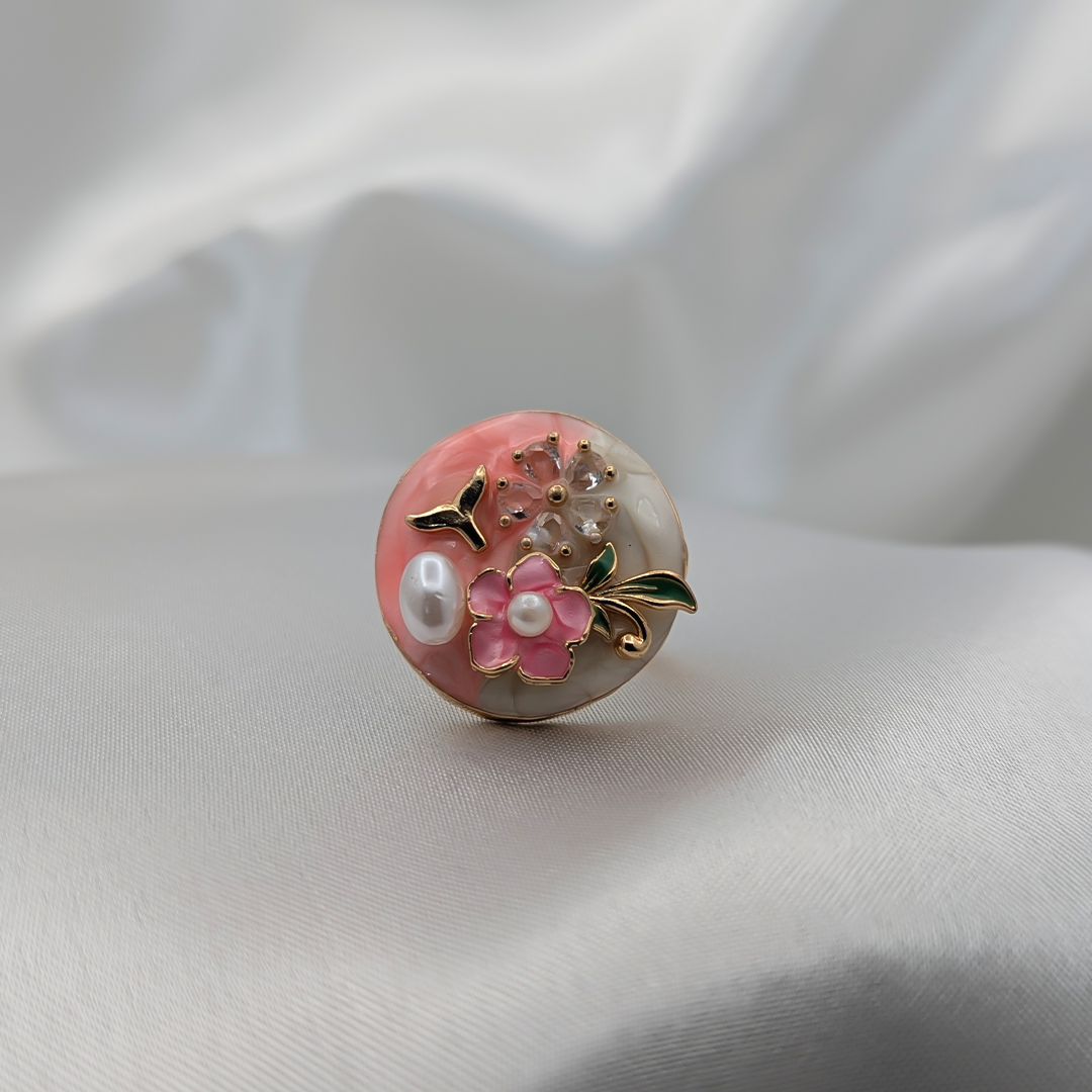 Floral Pearl Ring