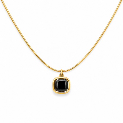 Iris Black Necklace