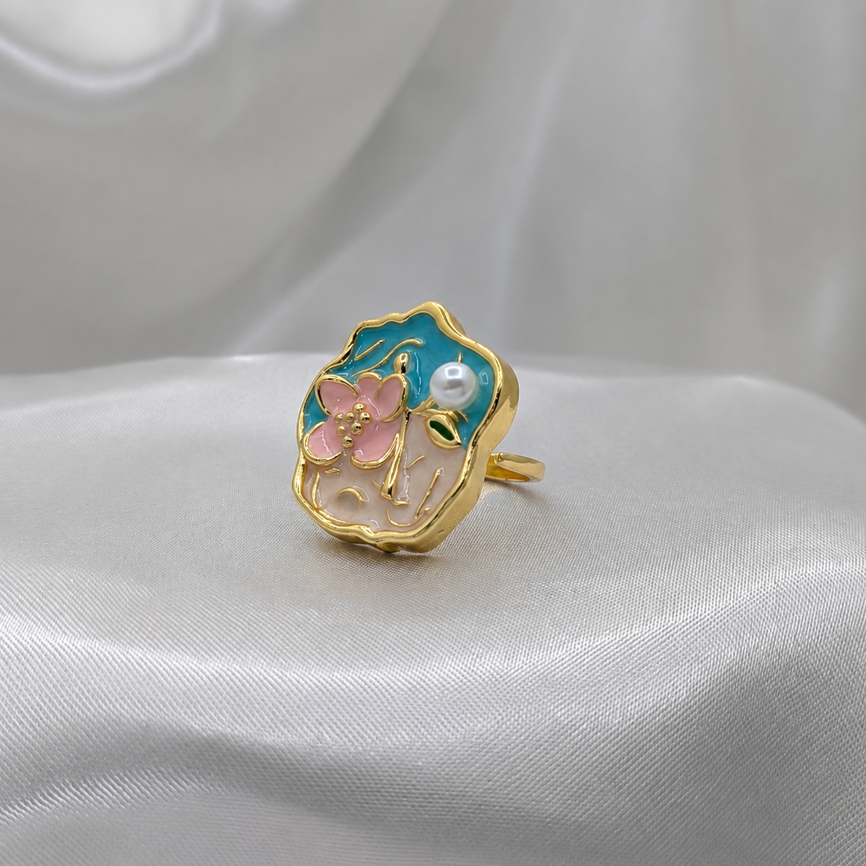 Lotus Pearl Ring