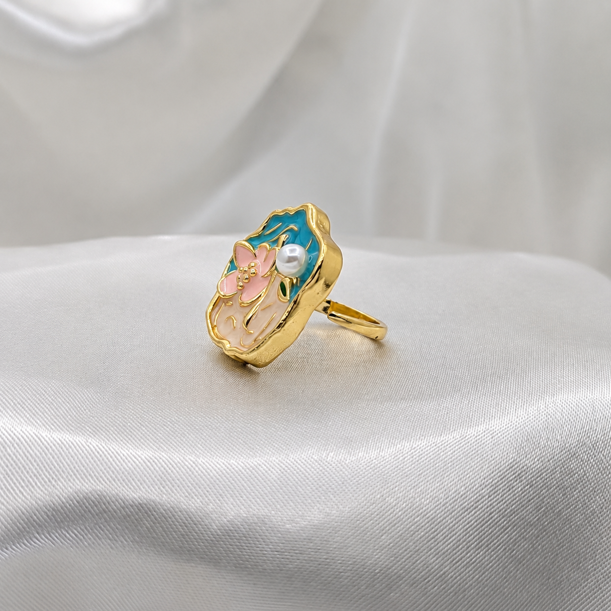 Lotus Pearl Ring