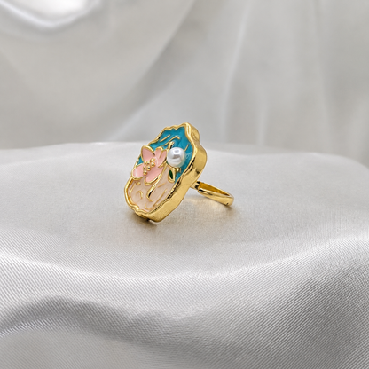 Lotus Pearl Ring