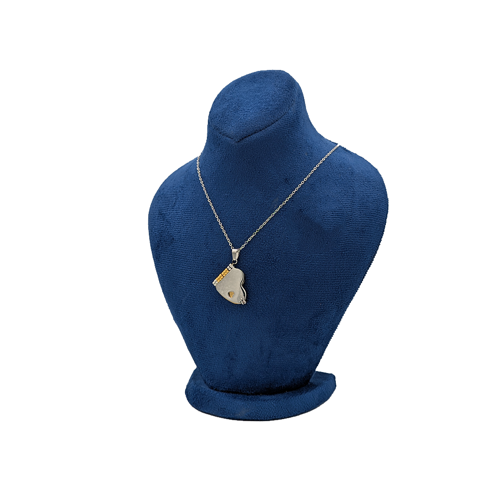 Love Heart Book Silver Necklace
