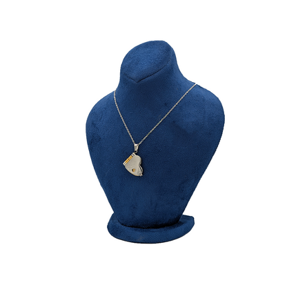 Love Heart Book Silver Necklace