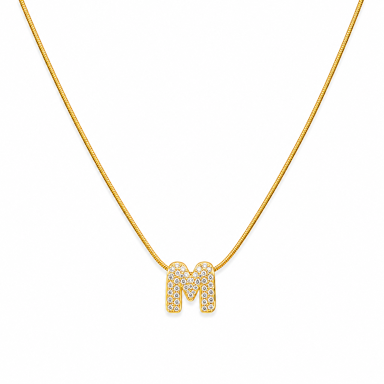 Alphabet "M" Necklace