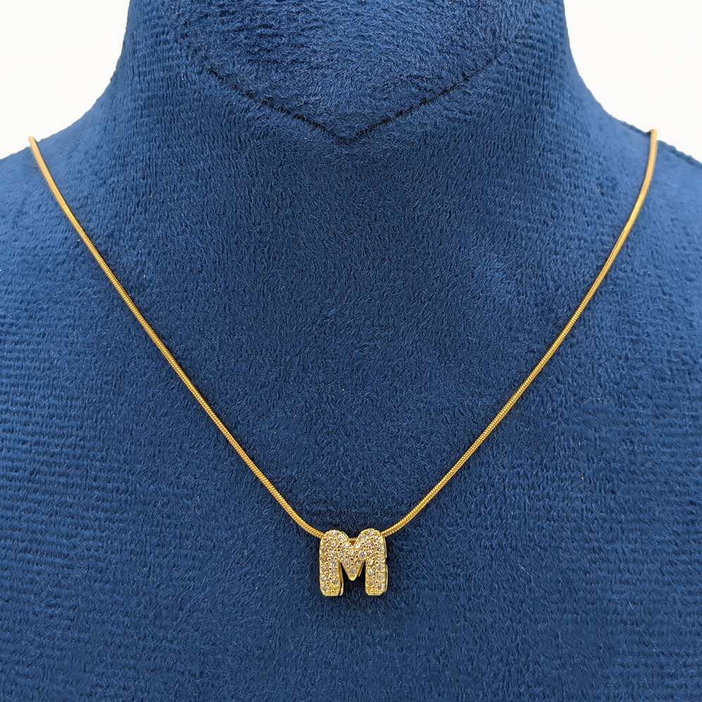 Alphabet "M" Necklace