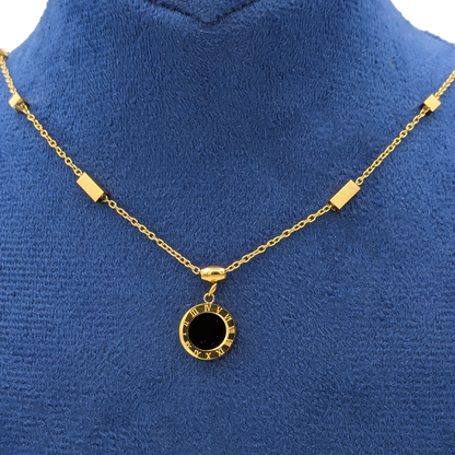 Midnight Roman Charm Necklace