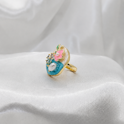Ocean Floral Ring
