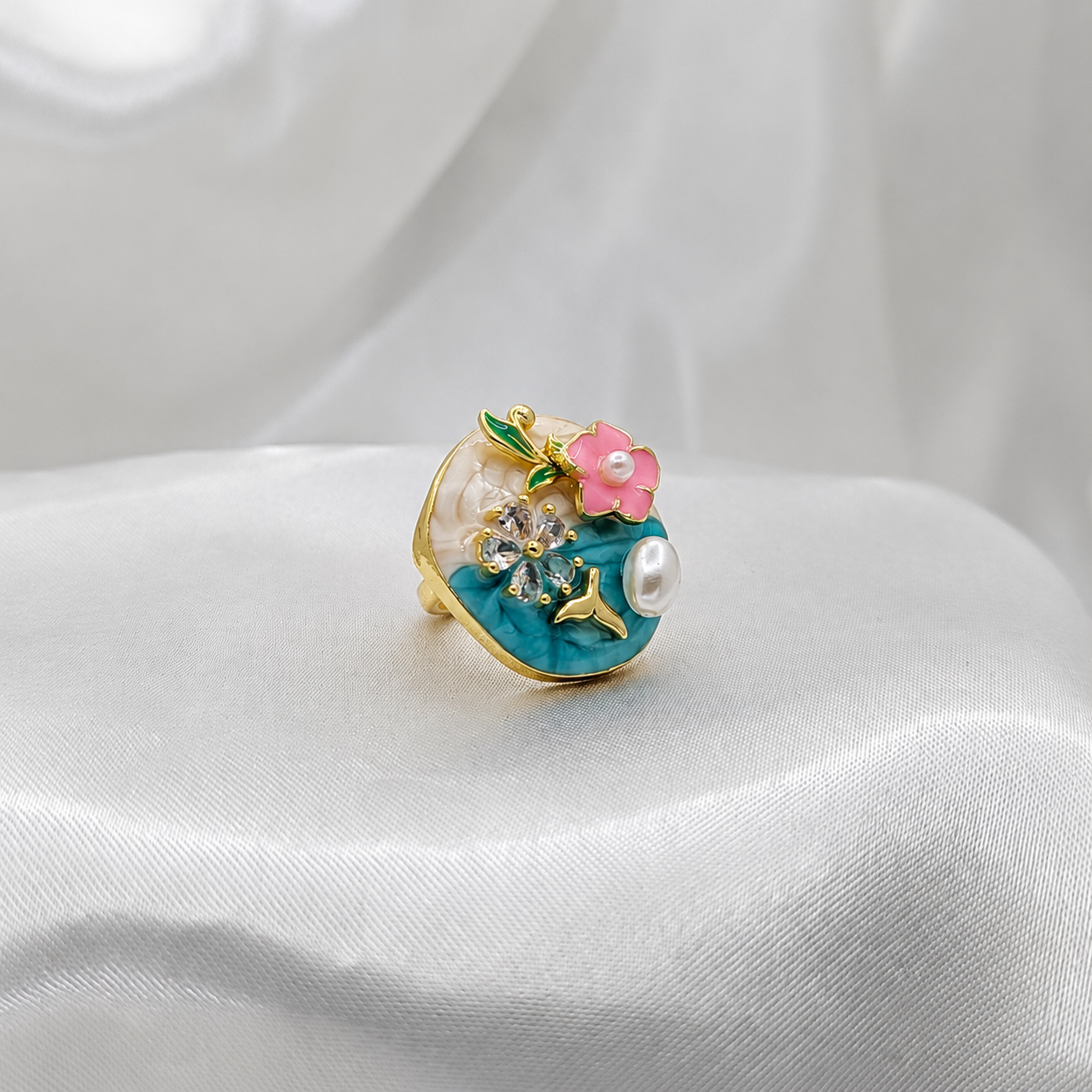 Ocean Floral Ring
