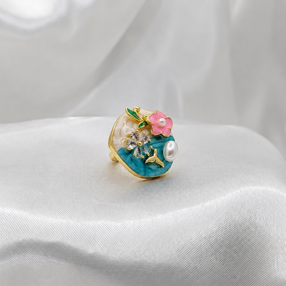 Ocean Floral Ring