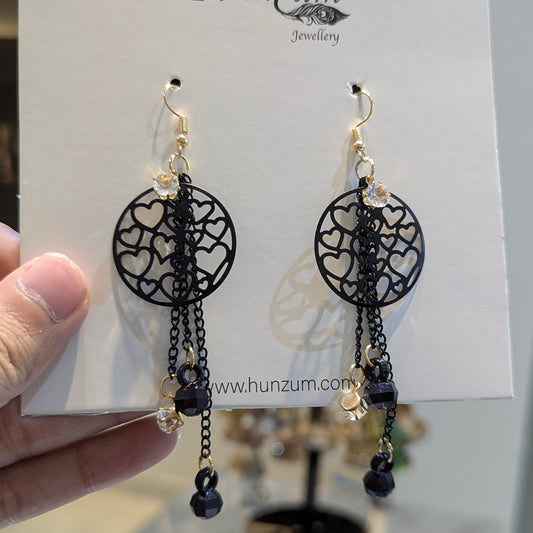 Matte Black Hearty Hoops