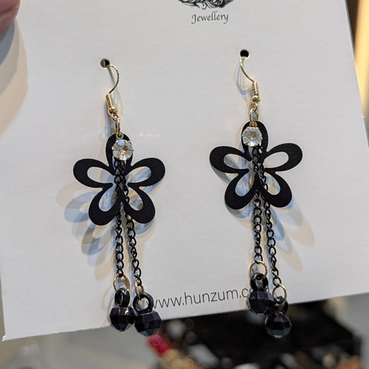 Matte Black Flower