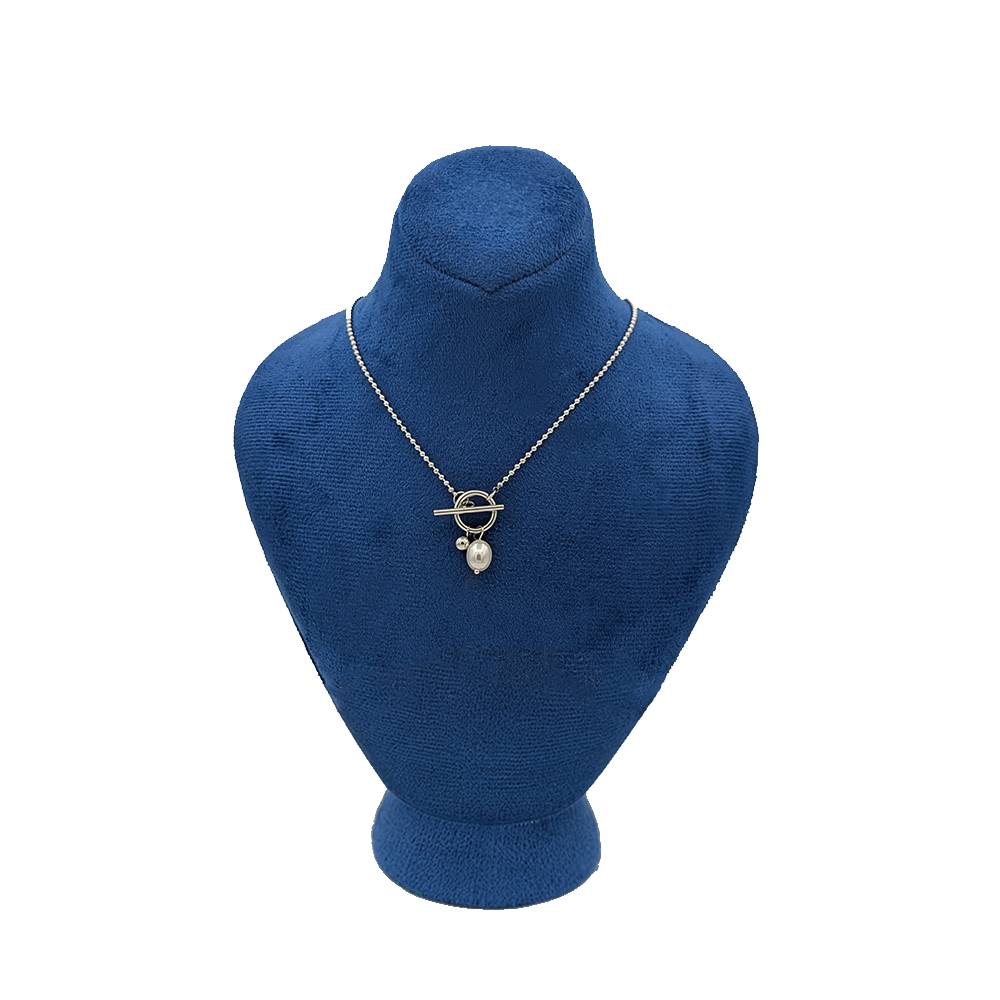 Pendulum Pearl Silver Necklace