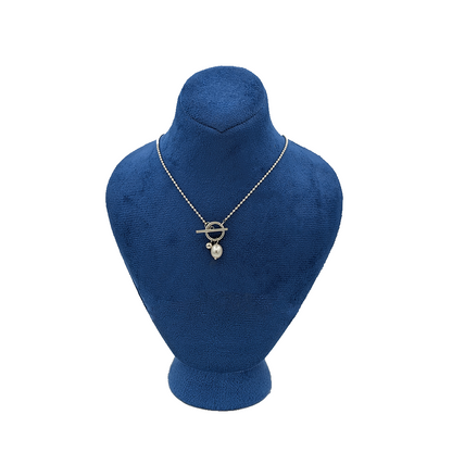 Pendulum Pearl Silver Necklace