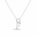 Pendulum Pearl Silver Necklace