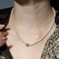 Real Pearls With Silver Drop