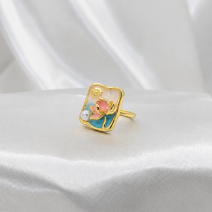 Waterlily Pearl Ring