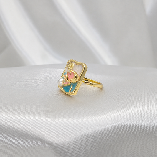 Waterlily Pearl Ring